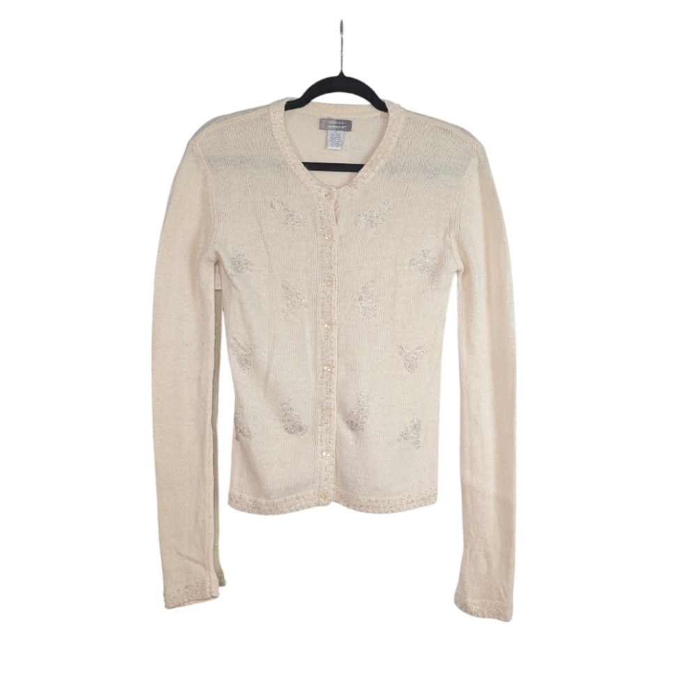 Vintage Angola Sweater with Glass Beads Detail(98)